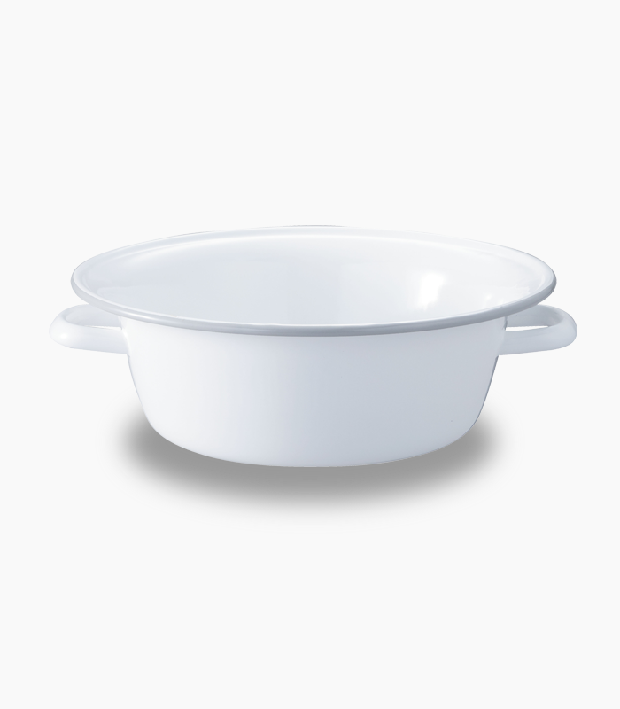 にちにち道具×野田琺瑯 ハンドル付たらい(小) グレーブチ